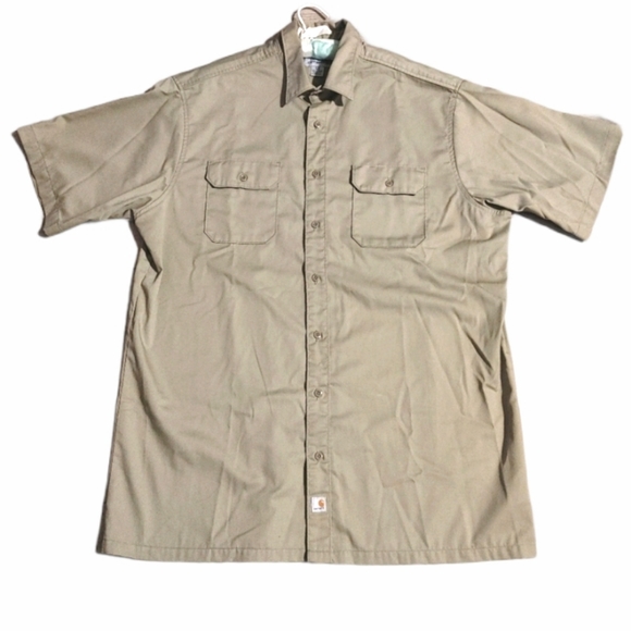 Carhartt Other - Carhart Button Down Khaki Shirt Size 2XL Tall